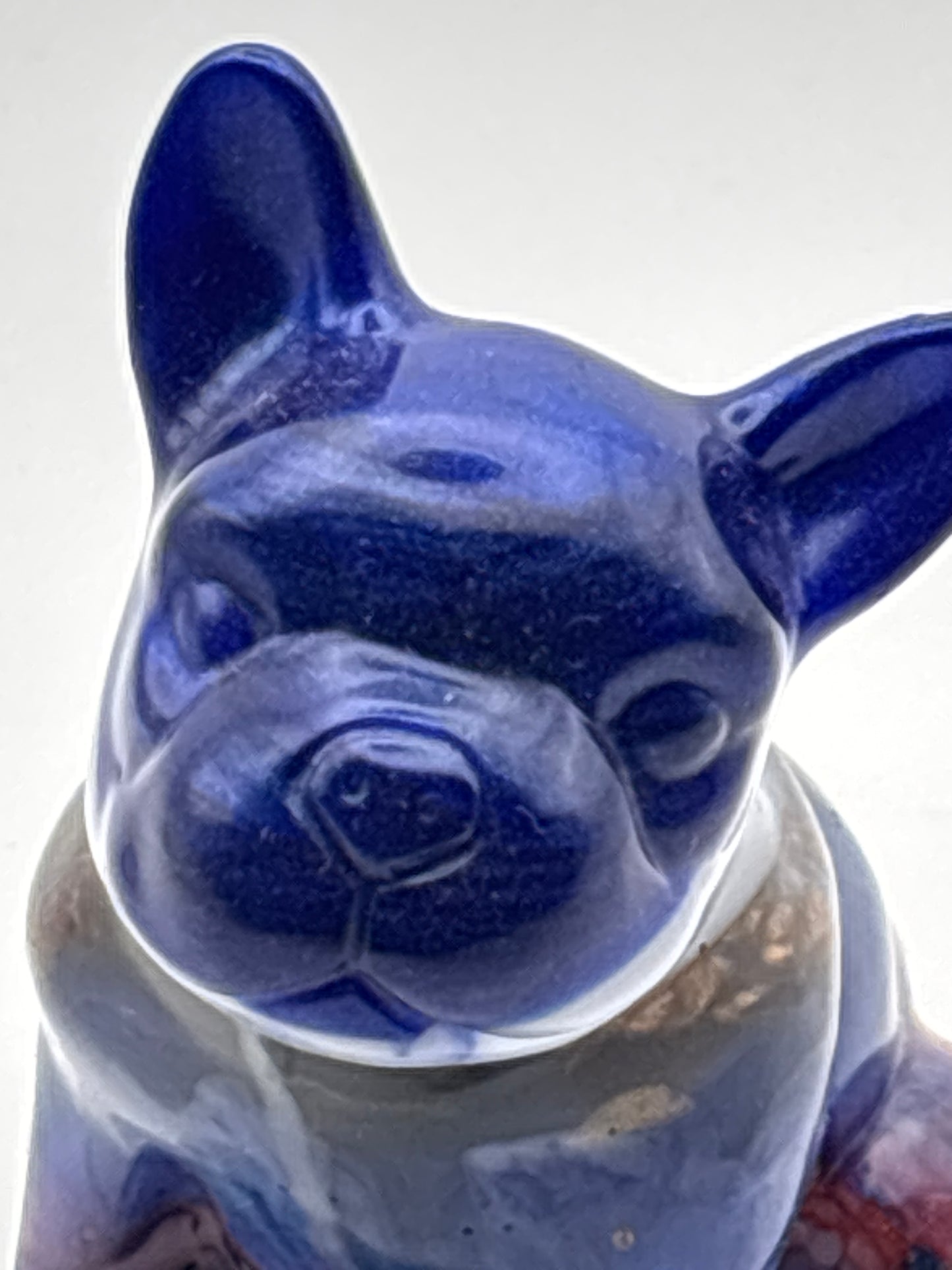 Beautiful hand made resin French bull dog ornament