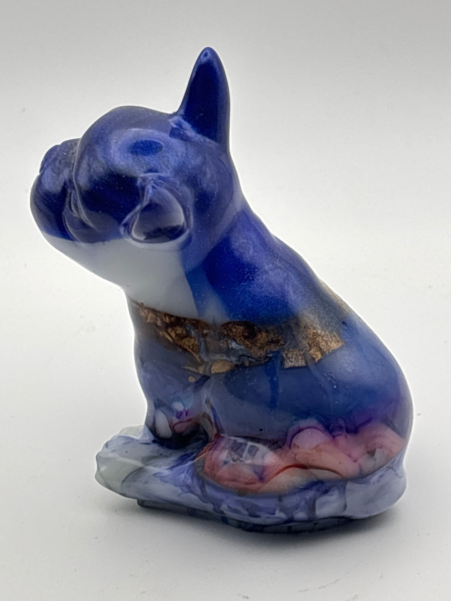 Beautiful hand made resin French bull dog ornament