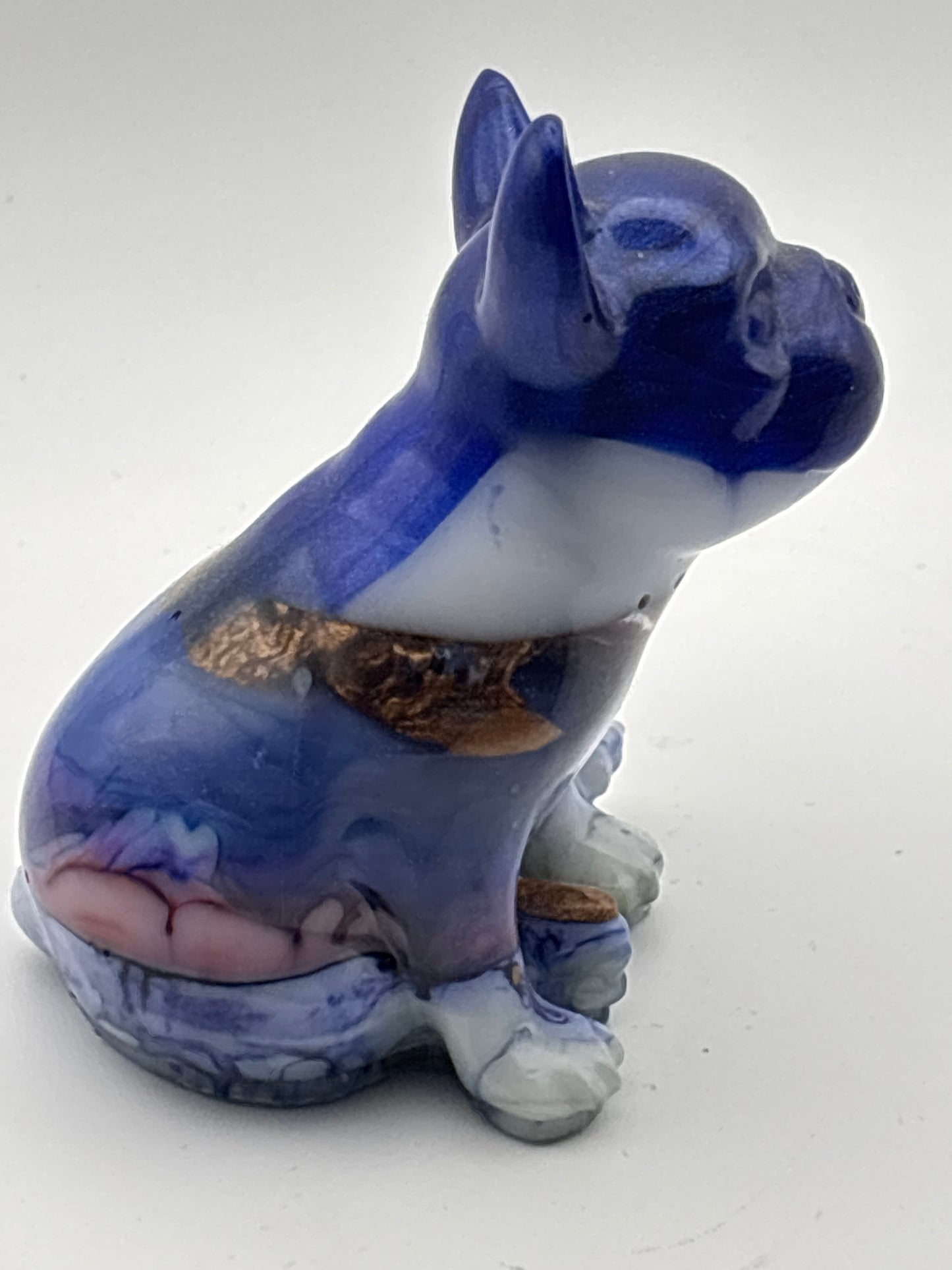 Beautiful hand made resin French bull dog ornament