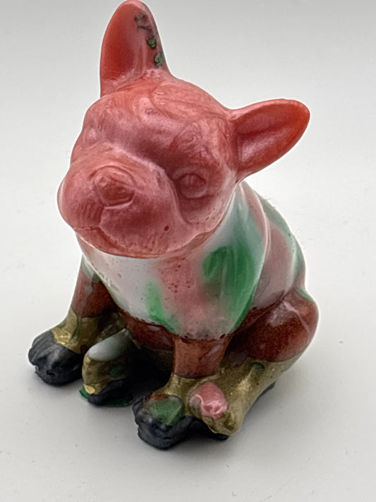 Beautiful hand made resin French bull dog ornament