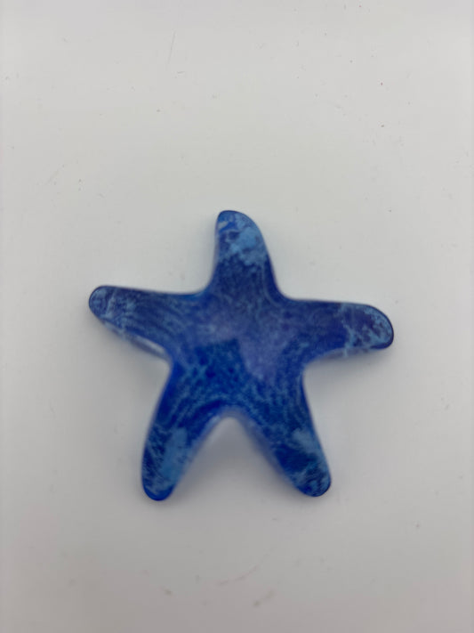 Beautiful hand made petri crystal effect resin starfish st01